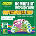 Комплект динамических раздаточных пособий - Окружающий мир (веера). Животные и растения, дорожные знаки. - «globural.ru» - Курск