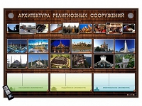 Интерактивный стенд "Архитектура религиозных сооружений" адаптивный, с сенсорным пультом управления и планшетом со шрифтом Брайля (основы духовно-нравственной культуры народов России) - «globural.ru» - Курск