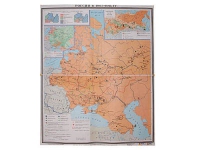 Учебная карта "Россия 1907-1914 гг." 1420*1100 мм (матовое, 2-стороннее лам.) - «globural.ru» - Курск
