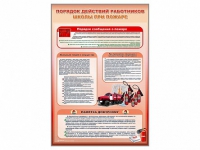 Стенд "Порядок действий работников школы при пожаре" - «globural.ru» - Курск