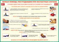 Таблица Порядок действий при коматозном состоянии пострадавшего 1000*1400 винил - «globural.ru» - Курск