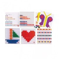 Мозаика Peg Board. Набор с прозрачными досками и картинками - «globural.ru» - Курск