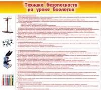 Стенд "Техника безопасности на уроках биологии" (вариант 2) - «globural.ru» - Курск