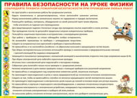Таблица Правила безопасности на уроке физики 1000*1400 винил	 - «globural.ru» - Курск