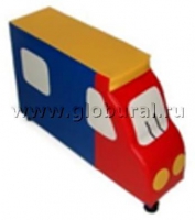 Напольная мягкая игрушка "Грузовик" каталка - «globural.ru» - Курск