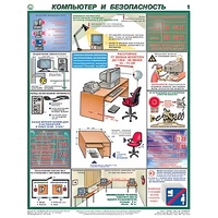 Плакаты "Компьютер и безопасность" (2 листа, размер 450х600) - «globural.ru» - Курск