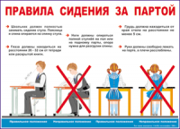 Таблица Правила сидения  за партой 1000*1400 винил - «globural.ru» - Курск