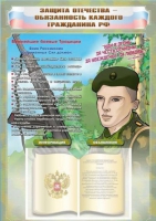 Стенд-уголок "Защита Отечества – обязанность каждого гражданина Российской Федерации" - «globural.ru» - Курск