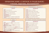 Стенд "Правописание союзов наречий местоимений" - «globural.ru» - Курск