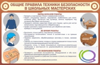 Стенд "Общие правила ТБ в школьных мастерских" - «globural.ru» - Курск