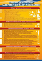 Стенд "Правила выполнения лабораторных работ по биологии" (вариант 2) - «globural.ru» - Курск
