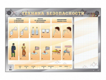 Электрифицированный стенд "Техника безопасности" с маркерными полями - «globural.ru» - Курск