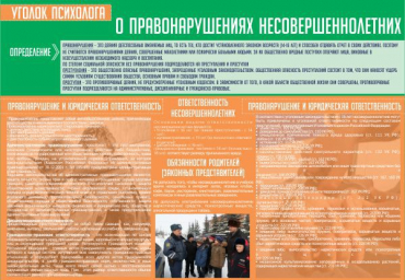 Стенд "Уголок психолога" (вариант 4) - «globural.ru» - Курск