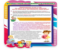 Стенд "Возрастные особенности ребенка" - «globural.ru» - Курск